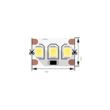 Светодиодная лента 2835, 204 LED/м, 22 Вт/м, 12В , IP20,3M, Цвет: Нейтральный белый, SWG2204-12-22-NW-M