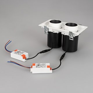 Светильник LTD-PULL-S110x210-2x10W Warm3000 (WH, 24 deg, 230V) (Arlight, IP20 Металл, 5 лет)