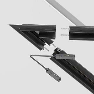 Угол-соединитель 45° Gravity встраиваемый черный