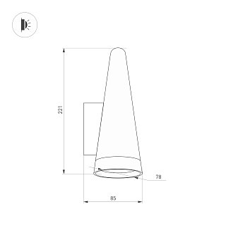 Светильник LGD-CONO-WALL-7W Warm3000 (DG, 36 deg, 230V) (Arlight, IP54 Металл, 3 года)