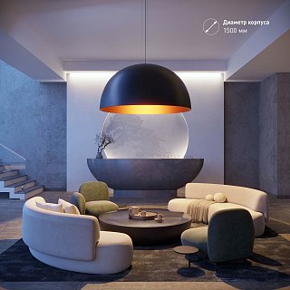 Светильник SP-RESTO-HANG-R1500-280W Warm3000 (BK, 100 deg, 230V) (Arlight, IP20 Металл, 3 года)