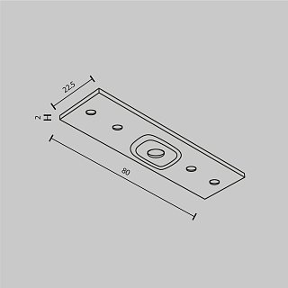 Коннектор прямой Exility накладной белый