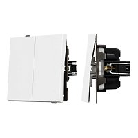 Механизм выключателя двухклавишный проходной SWT-TENDO-MKP2-PL-WH (230V, 10A) (Arlight, -)