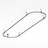 Основание ART-APRIORI-OVAL-ROD-200-3000x1000 (BK) (Arlight, IP20 Металл, 3 года)