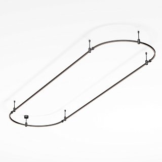 Основание ART-APRIORI-OVAL-ROD-200-3000x1000 (BK) (Arlight, IP20 Металл, 3 года)