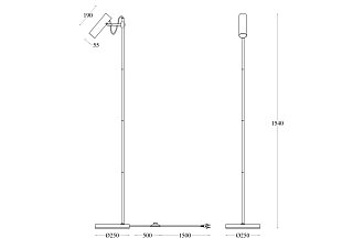 Напольный светильник (торшер) Bansky GU10х1 40Вт