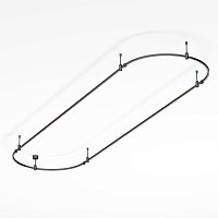 Основание ART-APRIORI-OVAL-ROD-200-3000x1000 (BK) (Arlight, IP20 Металл, 3 года)