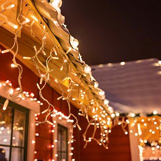 Светодиодная гирлянда ARD-CURTAIN-PRO-2000x3000-WHITE-760LED-FLASH WARM/WARM (230V, 70W) (Ardecoled, IP65)