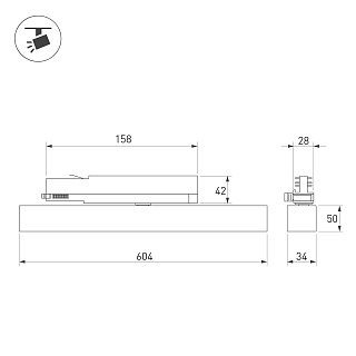 Светильник LGD-FLAT-4TR-S605-25W Day4000 (BK, 100 deg, 230V) (Arlight, IP20 Металл, 3 года)
