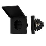 Механизм розетки влагозащищённый SCT-TENDO-MCP-SFPL-BK (230V, 16A) (Arlight, -)