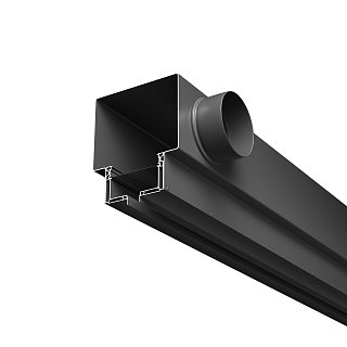 Диффузор с гексагональной сеткой, линейный, ГКЛ 12,5 мм, черный, КСД тип 2