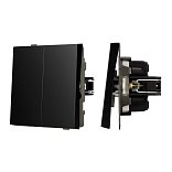 Механизм выключателя двухклавишный проходной SWT-TENDO-MKP2-PL-BK (230V, 10A) (Arlight, -)