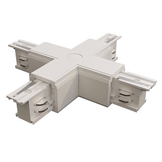 Коннектор Х-образный Trinity белый