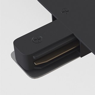 Коннектор L-образный Unity встраиваемый черный