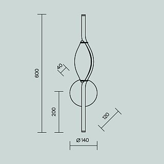 Настенный светильник (бра) Foresight 3000К 8Вт