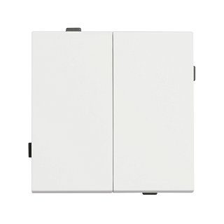 Механизм выключателя двухклавишный непроходной SWT-TENDO-MK02-SFPL-WH (230V, 10A) (Arlight, -)