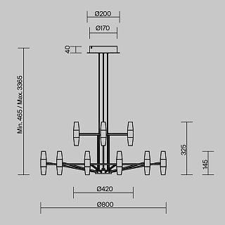 Подвесной светильник Arana 3000К 108Вт