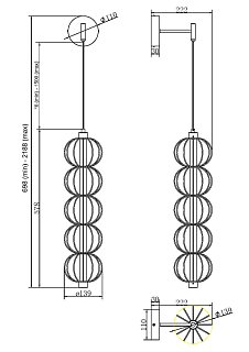 Настенный светильник (бра) Golden Cage 3000К 17Вт