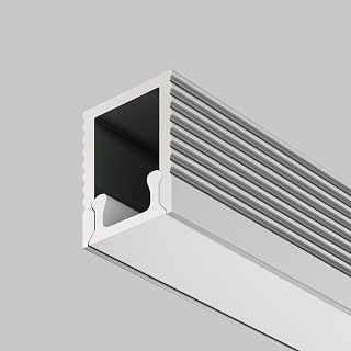 Алюминиевый профиль накладной 8×9 (Серебро, 2 м), ALM-0809-S-2M