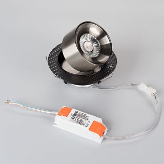 Светильник SP-PLURIO-BUILT-TRIMLESS-R120-9W Warm3000 (BK-NI, 36 deg, 230V) (Arlight, IP20 Металл, 3 года)