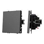 Механизм выключателя одноклавишный проходной SWT-NOBE-MKP1-SFPL-GR (230V, 10A) (Arlight, -)