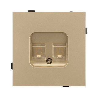 Механизм компьютерной розетки двойной SCT-TENDO-MPC2-SFPL-GD (RJ-45, CAT6) (Arlight, -)