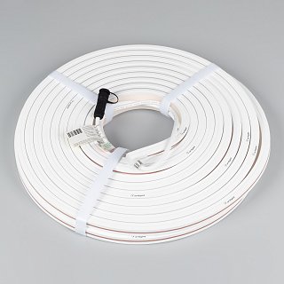 Лента герметичная MOONLIGHT-TOP-X320-13x12mm 24V Warm3000 (5 W/m, IP67, sauna, 15m, wire x2) (Arlight, Вывод вниз, 3 года)