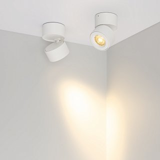 Светильник SP-POINT-SURFACE-R85-12W Warm3200-MIX (WH, 36 deg, 230V) (Arlight, IP20 Металл, 5 лет)