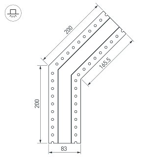 Угол SL-LINIA32-FANTOM-135 (Arlight, Металл)