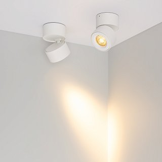 Светильник SP-POINT-SURFACE-R85-12W Warm3200-MIX (WH, 15 deg, 230V) (Arlight, IP20 Металл, 5 лет)