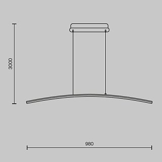 Подвесной светильник Curve 3000-4000K 15Вт