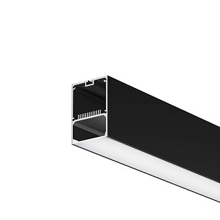 Алюминиевый профиль накладной-подвесной 50х70 (Черный, 2 м), ALM-5070-B-2M