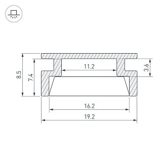 Профиль HR-3000 ANOD (Arlight, Алюминий)