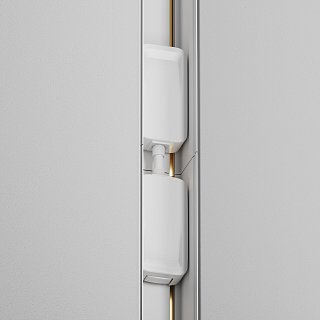 Коннектор питания прямой Radity встраиваемый белый