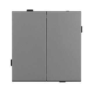 Механизм выключателя двухклавишный непроходной SWT-TENDO-MK02-PL-GR (230V, 10A) (Arlight, -)