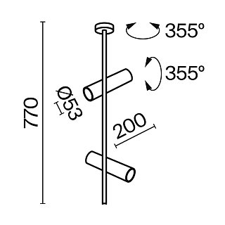 Потолочный светильник Elti GU10 2x10Вт