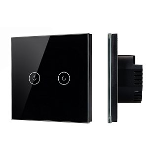 Выключатель сенсорный SWT-OMALI-S02-ZB-BK (250V, 10A, Zigbee) (Arlight, Стекло)