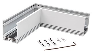 Коннектор угловой потолочный SY Белый Муар , Серебро, SY-601901-CN-WHMR-PCB
