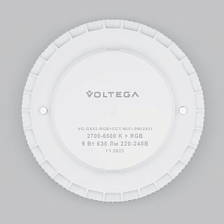 Светодиодная лампа Wi-Fi GX53 9W 2700K-6500K MIX-RGB DIM 120°