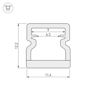 Профиль WPH-LINE-1212-2000 OPAL (Arlight, Пластик)