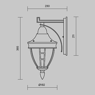 Настенный светильник (бра) Rivoli E27х1 60Вт IP 44