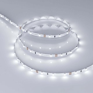 Светодиодная лента RT-A60-5mm 12V White6000 (4.8 W/m, IP20, 2835, 5m) (Arlight, 4.8 Вт/м, IP20)