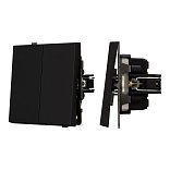 Механизм выключателя двухклавишный проходной SWT-TENDO-MKP2-SFPL-BK (230V, 10A) (Arlight, -)