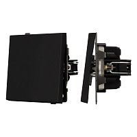 Механизм выключателя одноклавишный проходной SWT-TENDO-MKP1-SFPL-BK (230V, 10A) (Arlight, -)