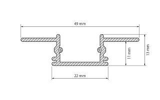 Профиль-держатель TEK-PDS-S-2000 (Arlight, Металл)