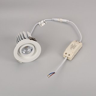 Светильник MS-VORTEX-BUILT-R90-12W Warm3000 (WH-WH, 20 deg, 230V) (Arlight, IP20 Металл, 5 лет)
