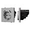 Механизм розетки с USB зарядкой SCT-NOBE-MUAA-SFPL-IS (230V, 16A)  (Arlight, Никель)