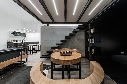 Линии света в квартире-студии