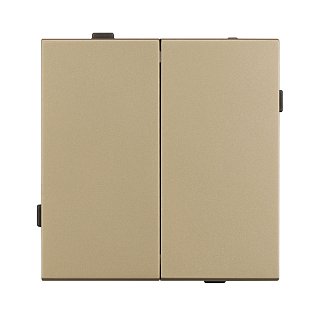 Механизм выключателя двухклавишный проходной SWT-TENDO-MKP2-SFPL-GD (230V, 10A) (Arlight, -)