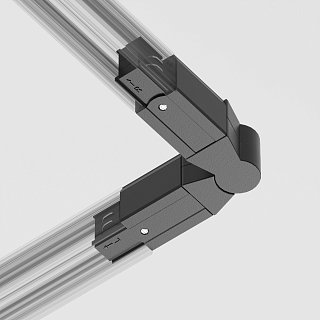 Коннектор поворотный шарнирный Trinity черный
